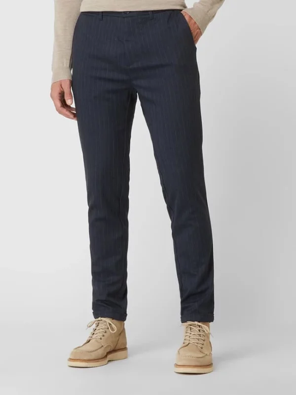 Blitzangebot ? Matinique Slim Fit Anzughose Mit Nadelstreifen Modell ‘Liam’ – Dunkelblau ✨ 5