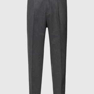 Bestes Angebot ? Gant Slim Fit Anzughose Mit Bundfalten Modell ‘Flanell Suit Pants’ – Anthrazit Meliert ? 9