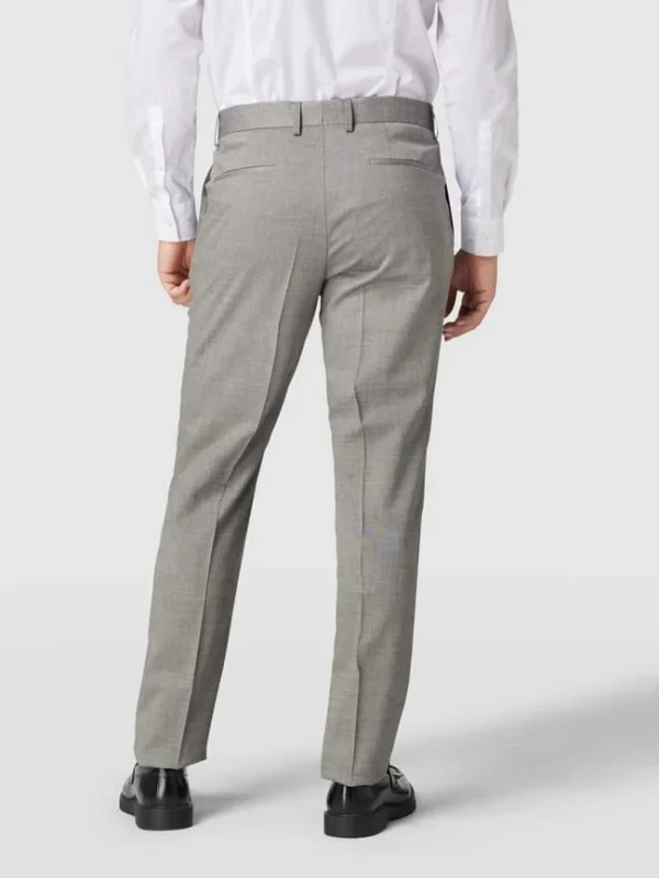 Auslauf ? BOSS Slim Fit Anzughose Mit Stretch-Anteil Modell ‘Genius’ – Hellgrau ? 6