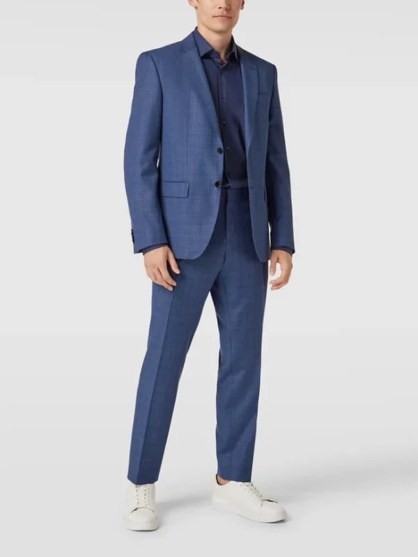 Top 10 ? BOSS 2-Knopf-Sakko Mit Glencheck-Muster Modell ‘Huge’ – Blau ✔️ 1