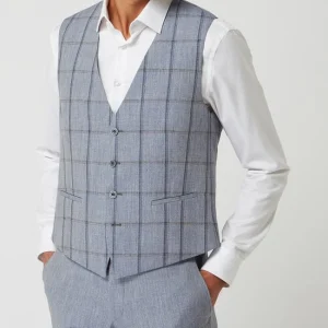 Beste Bewertungen von ? Atelier Torino Weste Aus Leinen-Schurwoll-Mix Modell ‘Panfilo’ – Bleu ⌛ 13