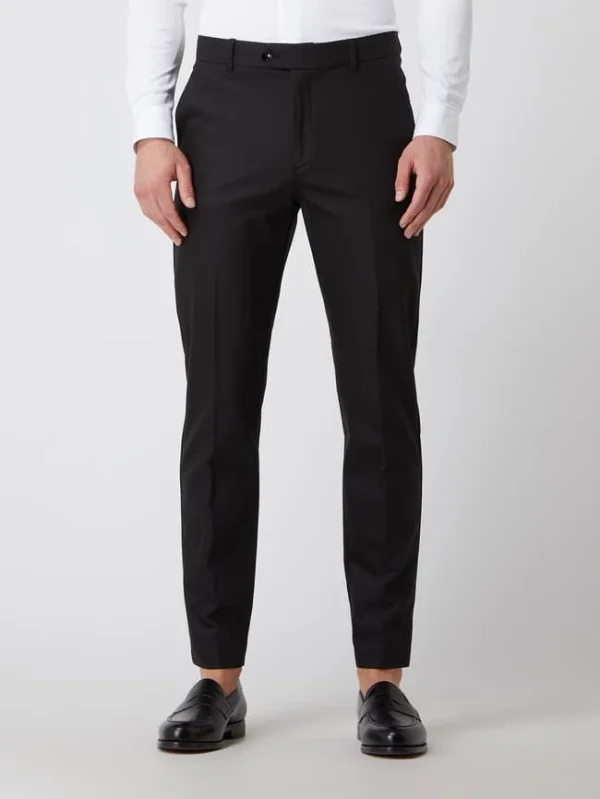Aktion ? MOS MOSH Slim Fit Anzughose Mit Stretch-Anteil Modell ‘Russel’ – Schwarz ? 5