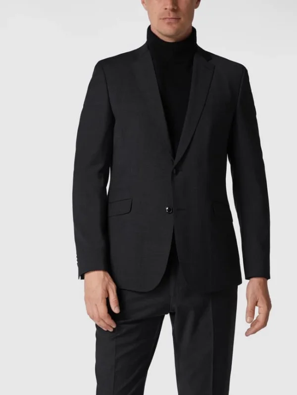 Budget ⭐ Strellson Slim Fit 2-Knopf-Sakko Mit Fallendem Revers ‘Flex Cross’ – Anthrazit ? 5