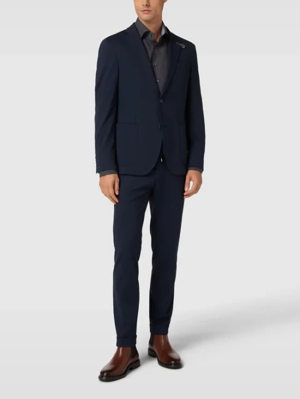 Blitzangebot ? Baldessarini Slim Fit 2-Knopfsakko Mit Anstecknadel Modell ‘Seba’ – Marineblau ? 1