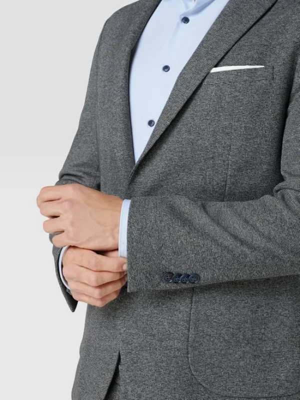 Rabatt ? Cinque Slim Fit 2-Knopf-Sakko Mit Strukturmuster Modell ‘CiUno’ – Blau ? 4