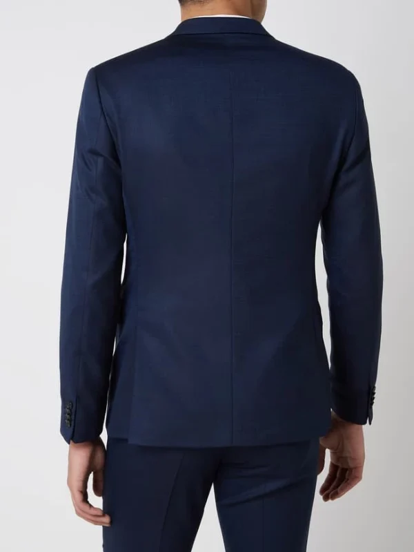 Coupon ? Tiger Of Sweden Slim Fit 2-Knopf-Sakko Aus Woll-Elasthan-Mix Modell ‘Jil’ – Blau ✔️ 6
