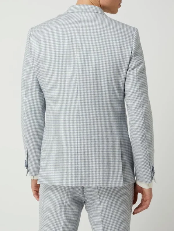 Bestpreis ? CG – Club Of Gents Slim Fit 2-Knopf-Sakko Mit Leinen-Anteil Modell ‘Paul’ – Hellblau ✨ 8