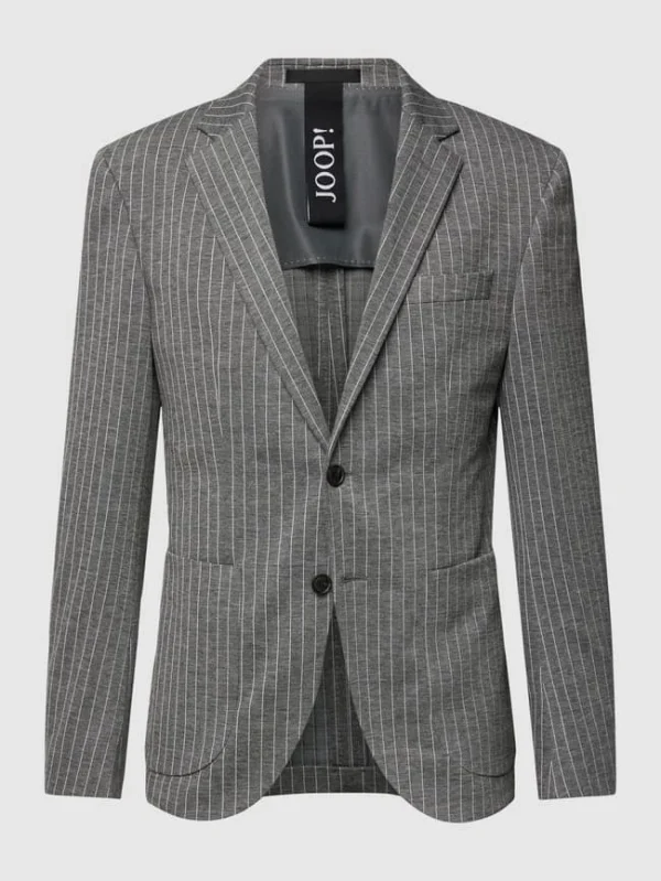 Beste Bewertungen von ? JOOP! Collection Extra Slim Fit 2-Knopf-Sakko Mit Nadelstreifen – Hellgrau ? 3