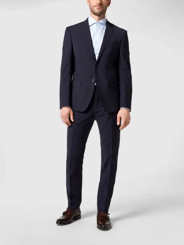 Top 10 ? Daniel Hechter Modern Fit Anzug-Hose Mit Stretch-Anteil – Marineblau ? 1