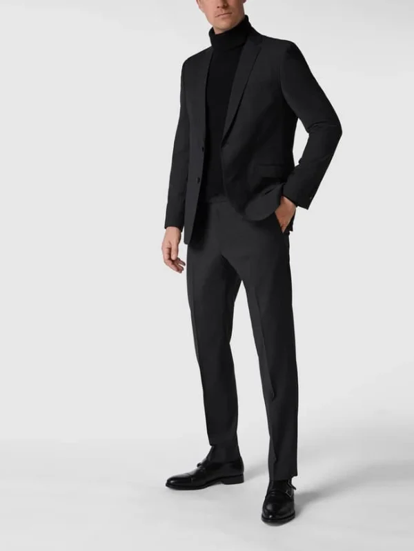 Budget ⭐ Strellson Slim Fit 2-Knopf-Sakko Mit Fallendem Revers ‘Flex Cross’ – Anthrazit ? 1