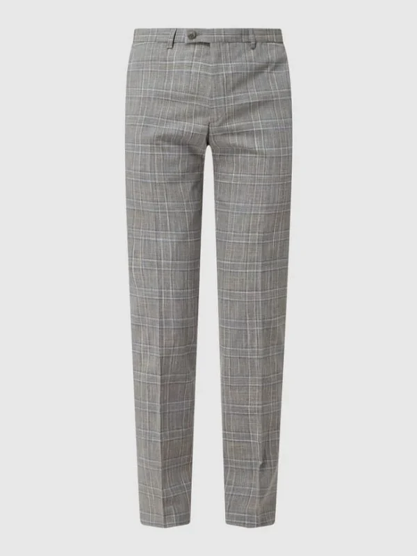 Bestpreis ? DIGEL Slim Fit Anzughose Mit Leinen-Anteil Modell ‘Franco’ – Mittelgrau ? 3