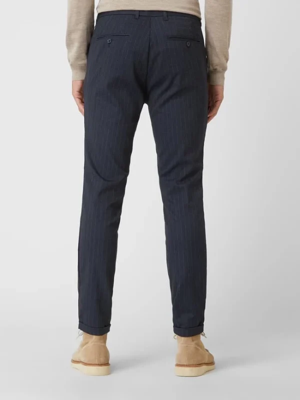 Blitzangebot ? Matinique Slim Fit Anzughose Mit Nadelstreifen Modell ‘Liam’ – Dunkelblau ✨ 6