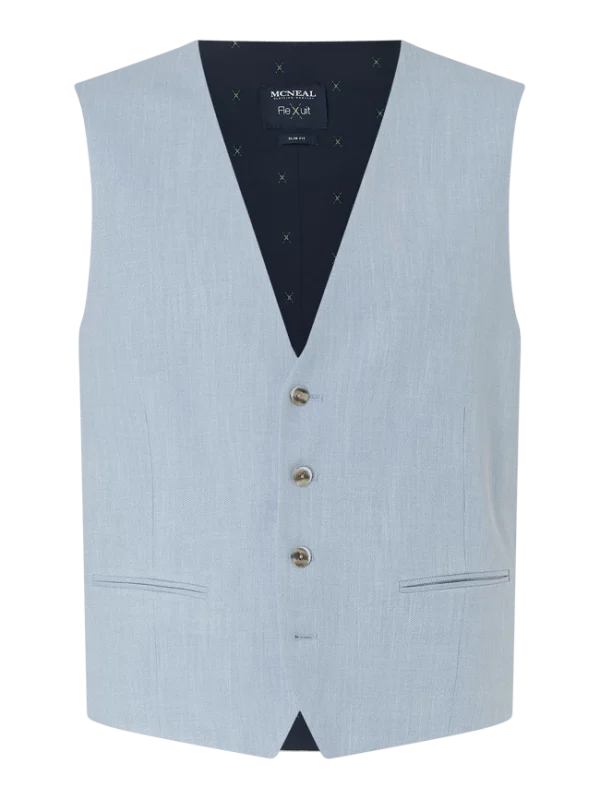 Bester Verkauf ? MCNEAL Weste Mit Allover-Muster – Hellblau ✔️ 1