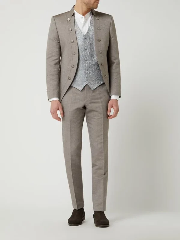Billig ? Wilvorst Weste Mit Paisley-Muster – Hellgrau ? 1