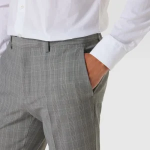 Angebote ? HUGO Hose Mit Glencheck-Muster Modell ‘Hesten’ – Hellgrau ? 11