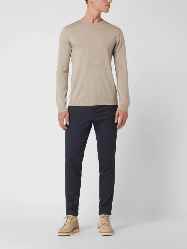 Blitzangebot ? Matinique Slim Fit Anzughose Mit Nadelstreifen Modell ‘Liam’ – Dunkelblau ✨ 1