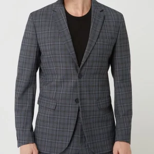 Aktion ✨ Selected Homme Slim Fit 2-Knopf-Sakko Mit Woll-Anteil Modell ‘Elon’ – Dunkelblau ? 15