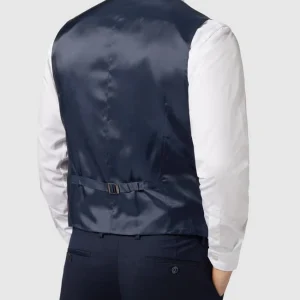 Blitzangebot ? MCNEAL Slim Fit Weste Mit Webmuster – Marineblau ✨ 16