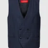 Angebote ? HUGO Weste Mit Glencheck-Muster Modell ‘Vin’ – Marineblau ? 5