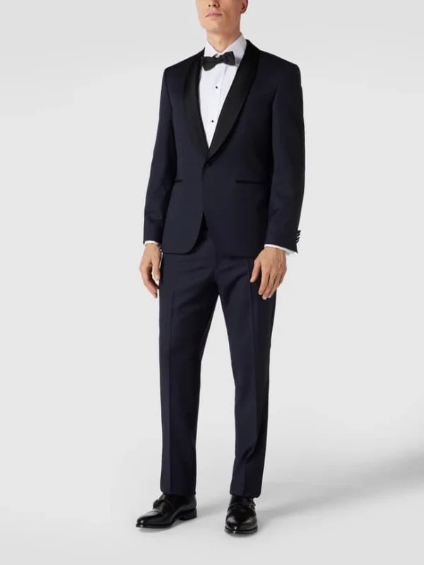 Auslauf ? BOSS Slim Fit Anzughose Mit Kontraststreifen – Marineblau ? 1