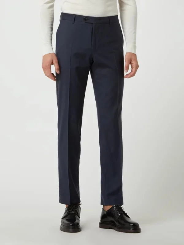 Top 10 ? Windsor Shaped Fit Anzughose Aus Schurwolle Modell ‘Peso’ – Marineblau ? 5