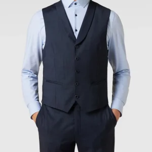 Blitzangebot ? CG – Club Of Gents Weste Mit Schalkragen – Marineblau ? 13