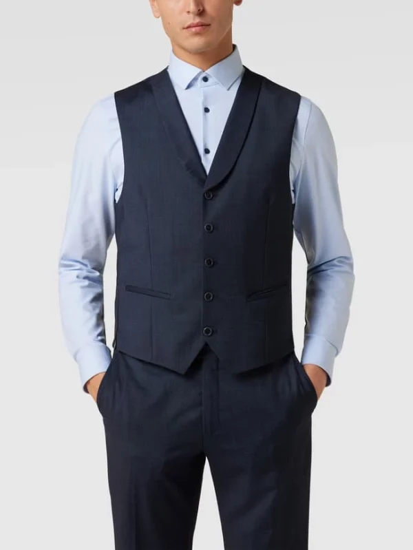Blitzangebot ? CG – Club Of Gents Weste Mit Schalkragen – Marineblau ? 5