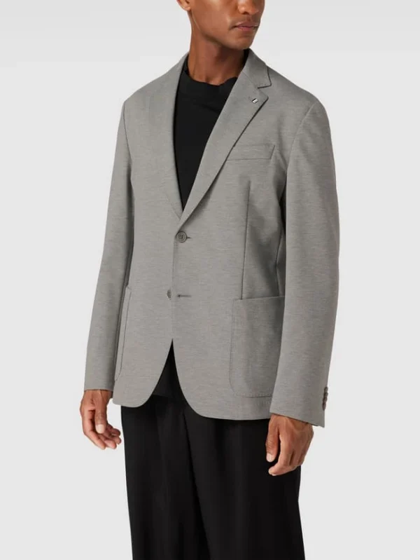 Budget ? BOSS Slim Fit 2-Knopf-Sakko In Melierter Optik Modell ‘Hanry’ – Hellgrau ? 5