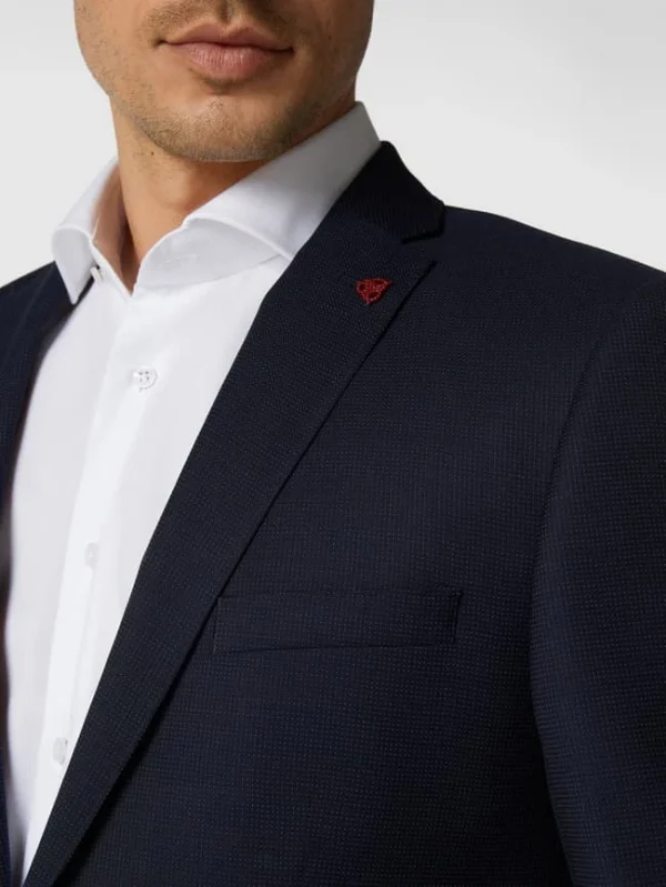 Auslauf ? Roy Robson Slim Fit 2-Knopf-Sakko Aus Schurwolle ‘Techno Suit’ – Marineblau ? 4