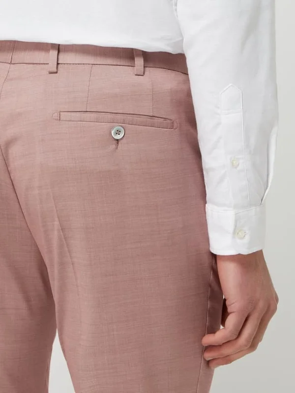 Neu ? DIGEL Slim Fit Anzughose Mit Stretch-Anteil Modell ‘Franco’ – Altrosa ? 4