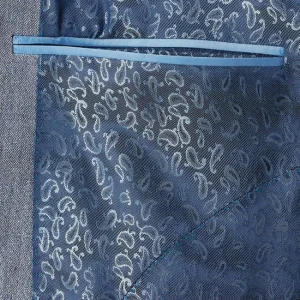 Blitzangebot ? Atelier Torino Slim Fit 2-Knopf-Sakko Aus Leinen-Schurwoll-Mix Modell ‘Tito’ – Bleu ? 18