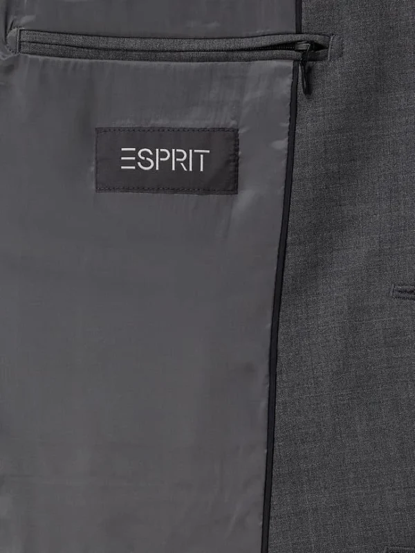 Brandneu ? Esprit Collection Slim Fit 2-Knopf-Sakko Mit Stretch-Anteil – Anthrazit ⌛ 6