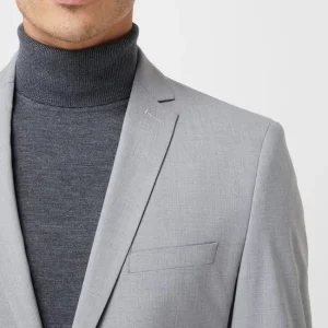 Auslauf ? S.Oliver BLACK LABEL Slim Fit 2-Knopf-Sakko Mit Stretch-Anteil – Hellgrau ⌛ 13