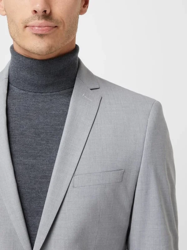 Auslauf ? S.Oliver BLACK LABEL Slim Fit 2-Knopf-Sakko Mit Stretch-Anteil – Hellgrau ⌛ 4