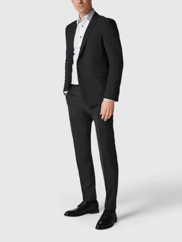 Budget ? Strellson Slim Fit 2-Knopf-Sakko Mit Stretch-Anteil ‘Flex Cross’ – Anthrazit ✔️ 1
