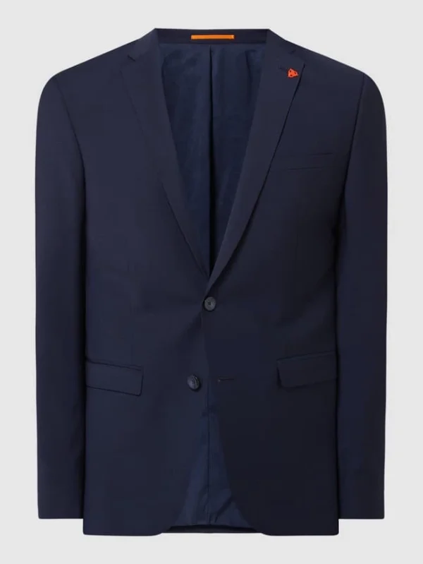 Bestes Angebot ✔️ Roy Robson Extra Slim Fit 2-Knopf-Sakko Aus Schurwollmischung – Marineblau ✔️ 3