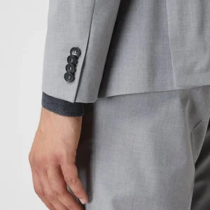 Auslauf ? S.Oliver BLACK LABEL Slim Fit 2-Knopf-Sakko Mit Stretch-Anteil – Hellgrau ⌛ 21