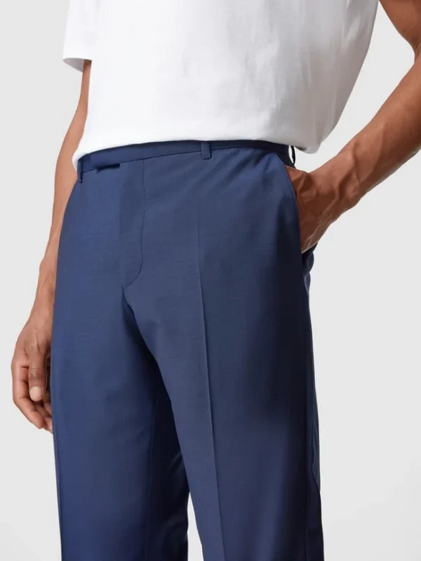 Schlussverkauf ? Strellson Slim Fit Anzughose Aus Reiner Schurwolle – Blau ? 4