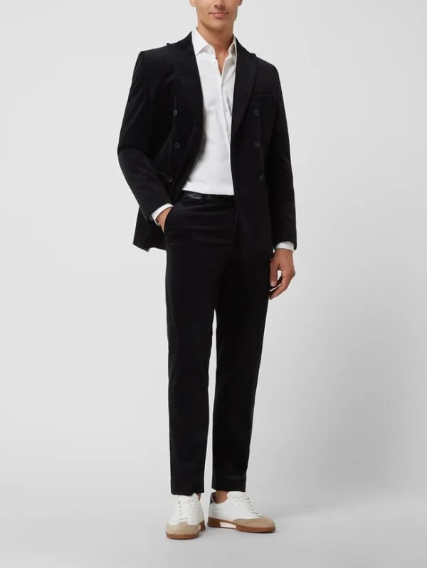 Angebote ? Selected Homme Slim Fit Anzughose Aus Cord Modell ‘Oakland’ – Dunkelblau ? 1