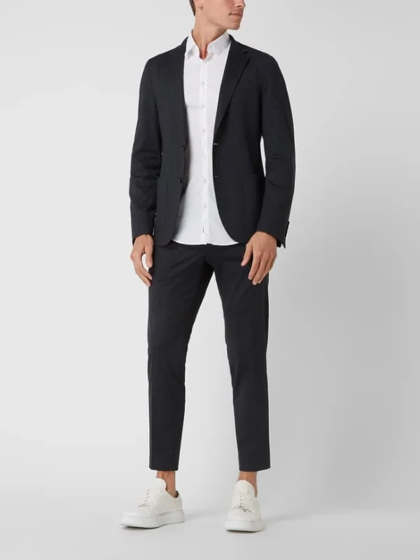 Top 10 ? Strellson Slim Fit 2-Knopf-Sakko Aus Jersey Modell ‘Acon’ – Schwarz ? 1