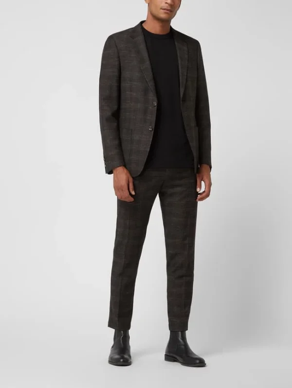 Neu ✔️ Strellson Slim Fit 2-Knopf-Sakko Mit Stretch-Anteil Modell ‘Arndt’ – Dunkelbraun ? 1
