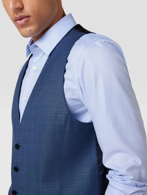 Neu ? BOSS Slim Fit Weste Mit Logo-Detail Modell ‘Huge Vest’ – Blau ❤️ 4