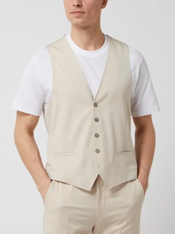 Brandneu ? Pierre Cardin Weste Mit Stretch-Anteil Modell ‘Gab’ – Beige ? 5
