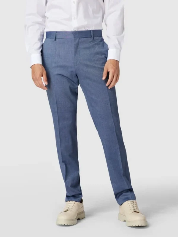 Großhandel ? BOSS Slim Fit Anzughose Mit Stretch-Anteil Modell ‘Genius’ – Bleu ? 5