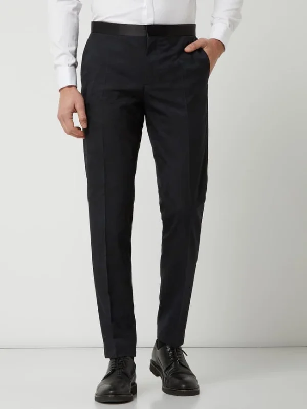 Großhandel ❤️ Tommy Hilfiger Slim Fit Smokinghose Mit Woll-Anteil – Marineblau ? 5