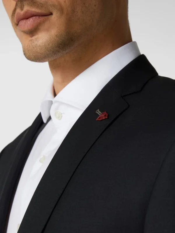 Budget ? Roy Robson Slim Fit 2-Knopf-Sakko Aus Schurwollmischung – Schwarz ❤️ 4