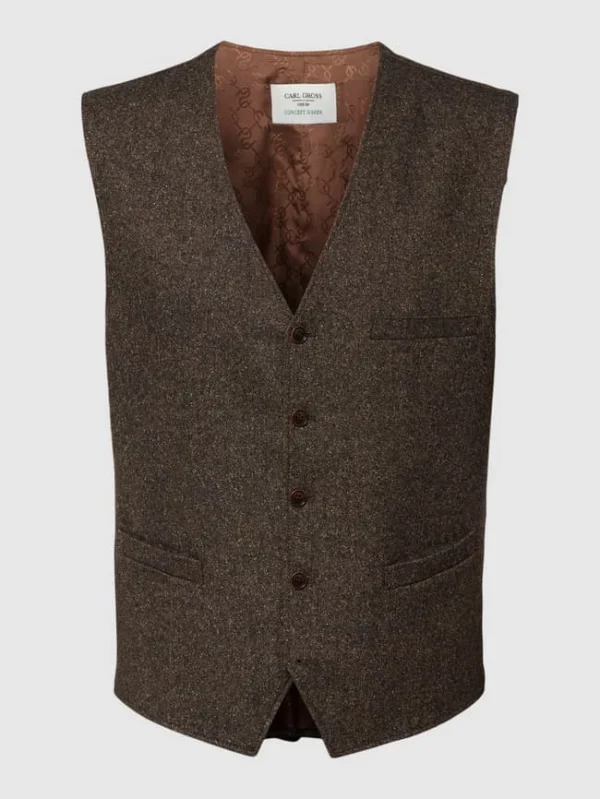 Brandneu ? Carl Gross Weste Mit Leistentaschen Modell ‘Wilson’ – Dunkelbraun ❤️ 1