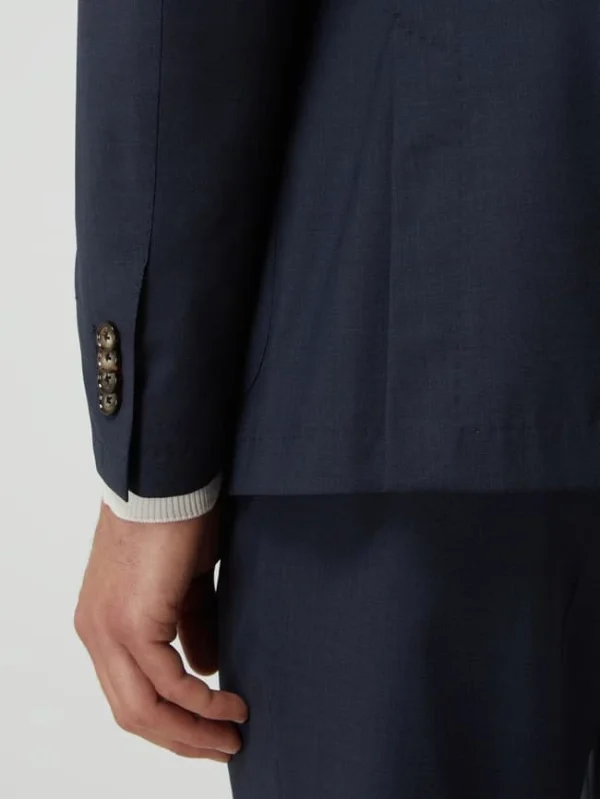Bester Verkauf ⭐ Windsor Shaped Fit 2-Knopf-Sakko Aus Schurwolle Modell ‘Travel-W’ – Marineblau ? 8