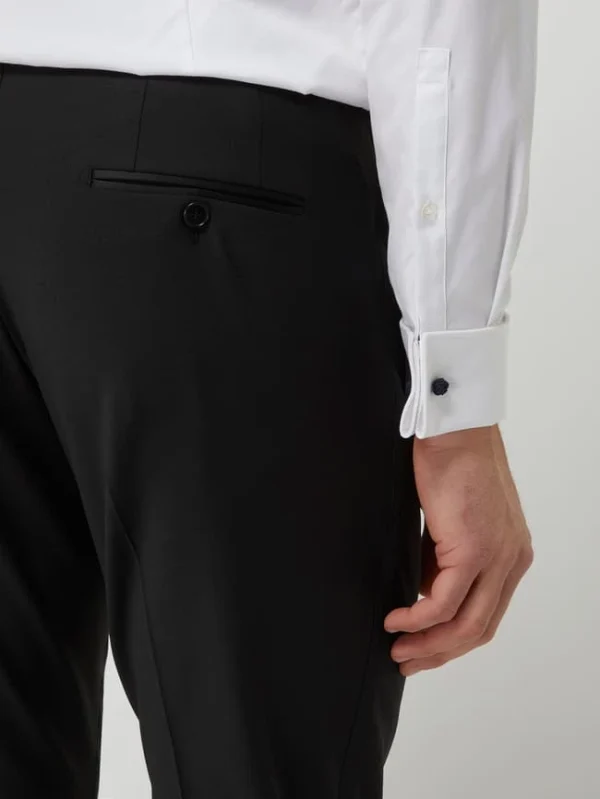 Besorgen ⭐ Cinque Super Slim Fit Smokinghose Mit Schurwoll-Anteil Modell ‘Cifestivo’ – Schwarz ❤️ 4