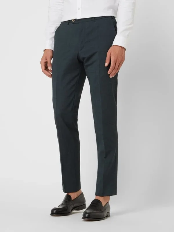 Am billigsten ? DIGEL Slim Fit Anzughose Mit Stretch-Anteil Modell ‘Franco’ – Petrol ✨ 5